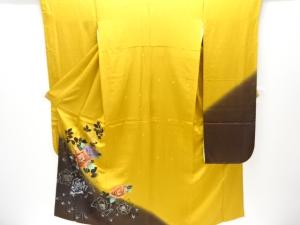 箔置き薔薇模様振袖